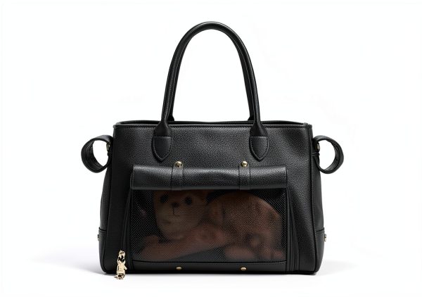 Minsong Pet Carrier Durable PU Leather Soft Sided Design-5