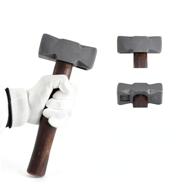 Sixcow Blacksmith Hammer Carbon Steel Square Head Forging-2
