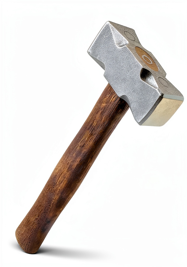Sixcow Blacksmith Hammer with carbon steel head and hardwood handle