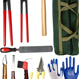 1112TEMP Farrier Tool Kit Professional Horse Hoof Trimming-0