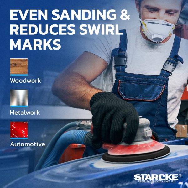 Starcke Sand Paper 6 Inch PSA Sanding Discs 50 Pack 36 Grit Premium-3