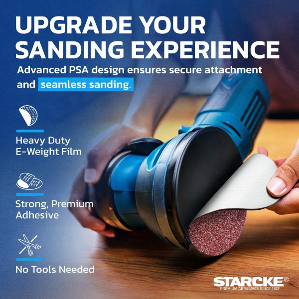 Starcke Sand Paper 6 Inch PSA Sanding Discs 50 Pack 36 Grit Premium-1