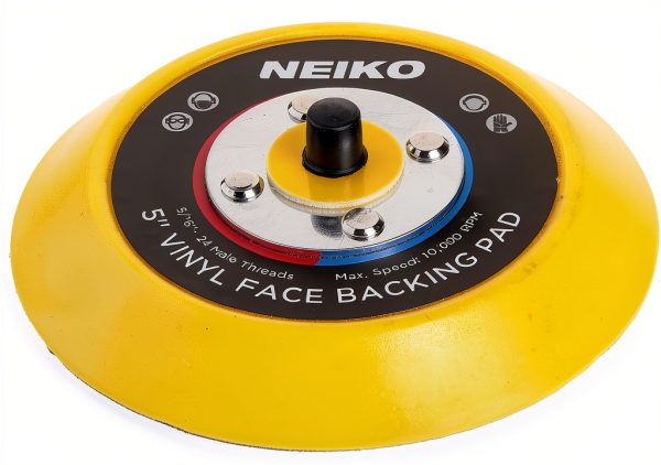 NEIKO 30261A 5” Sanding Pad with Vinyl PSA Backing, 5/16” Arbor with 24 Thread Mounts, 10,000 RPM, Sanding Pads are Ideal for Orbital and Dual Action Sander-2